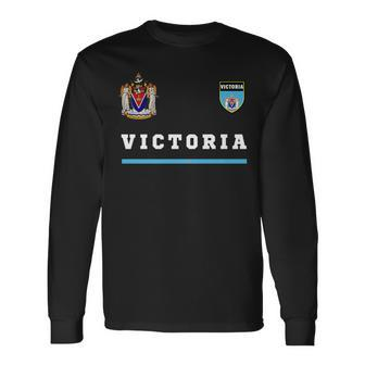 Victoria SoccerSports Flag National Pride Long Sleeve T-Shirt T-Shirt | Mazezy