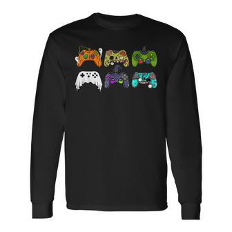 Video Gaming Controllers Game Halloween Gamer Boys Long Sleeve - Seseable