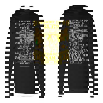 Vietnam Veteran In Memory The War Vietnam Long Sleeve T-Shirt | Mazezy