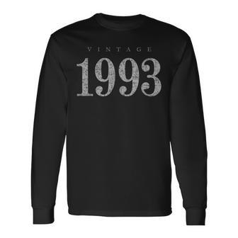 Vintage 1993 Antique Gray 30Th Birthday Long Sleeve T-Shirt - Thegiftio UK