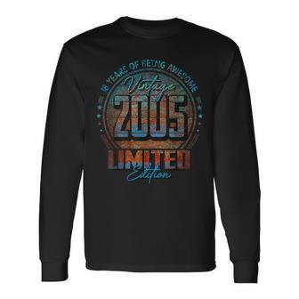 Vintage 2005 Limited Edition 18 Year Old 18Th Birthday Long Sleeve T-Shirt - Thegiftio UK