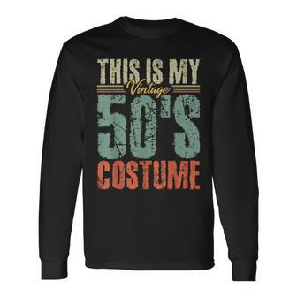 Vintage 50S Costume 50S Outfit 1950S Fashion 50 Theme Party Long Sleeve T-Shirt | Mazezy