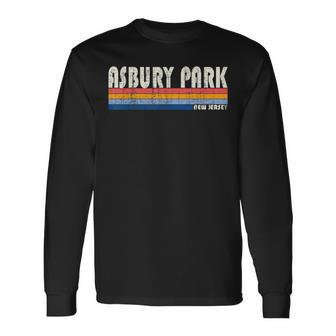 Vintage 70S 80S Style Asbury Park Nj Long Sleeve T-Shirt T-Shirt | Mazezy
