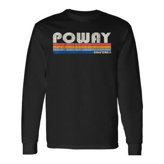Vintage 70S 80S Style Poway Ca Long Sleeve T-Shirt | Mazezy