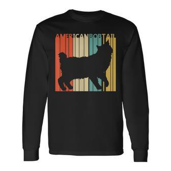 Vintage American Bobtail Cat Long Sleeve T-Shirt | Mazezy