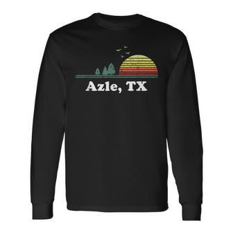 Vintage Azle Texas Home Souvenir Print Long Sleeve T-Shirt | Mazezy