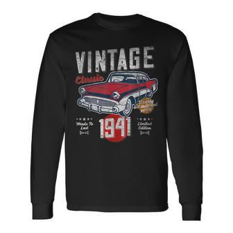Vintage Born 1941 80Th Birthday 1950S Classic Car 80Th Birthday Long Sleeve T-Shirt T-Shirt | Mazezy