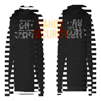 Vintage Candy Security Orange Halloween Orange Long Sleeve T-Shirt T-Shirt | Mazezy