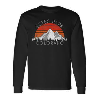 Vintage Estes Park Colorado Retro Distressed Long Sleeve T-Shirt | Mazezy