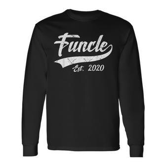 Vintage Funcle Est 2020 New Uncle Father Day Long Sleeve T-Shirt T-Shirt | Mazezy UK