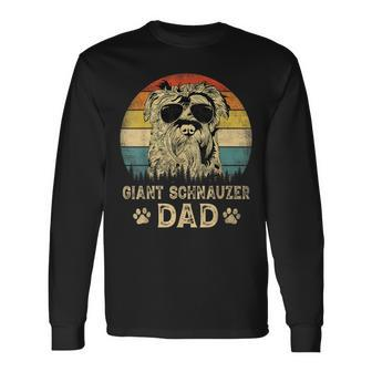 Vintage Giant Schnauzer Dad Dog Lovers Fathers Day Long Sleeve T-Shirt T-Shirt | Mazezy