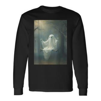 Vintage Halloween Costume Ghost Swing In The Forest Gothic Long Sleeve - Seseable
