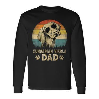 Vintage Hungarian Vizsla Dad Dog Lovers Fathers Day Long Sleeve T-Shirt T-Shirt | Mazezy