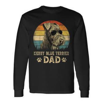 Vintage Kerry Blue Terrier Dad Dog Lovers Fathers Day Long Sleeve T-Shirt T-Shirt | Mazezy