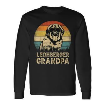 Vintage Leonberger Grandpa Dog Lovers Fathers Day Long Sleeve T-Shirt T-Shirt | Mazezy