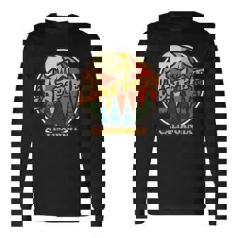 Vintage Lone Pine California Mountain Hiking Souvenir Print Long Sleeve T-Shirt | Mazezy