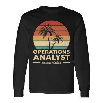 Vintage Operations Analyst Long Sleeve T-Shirt | Mazezy