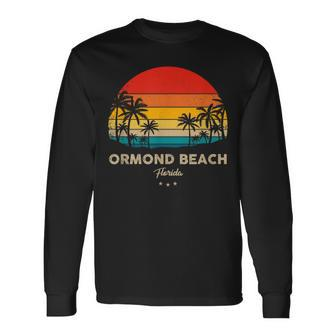 Vintage Ormond Beach Souvenir Florida Long Sleeve T-Shirt | Mazezy