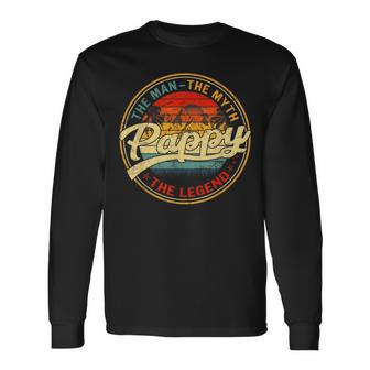 Vintage Pappy Man Myth Legend Dad Fathers Day Long Sleeve T-Shirt T-Shirt | Mazezy