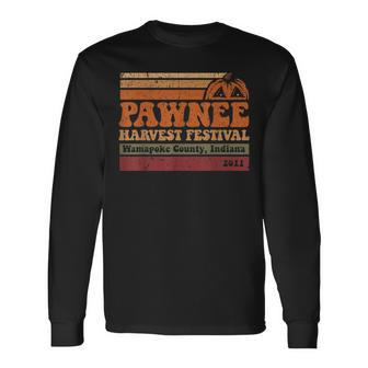 Vintage Pawnee Harvest Festival Parks And Rec Long Sleeve T-Shirt - Thegiftio UK