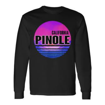 Vintage Pinole Vaporwave California Long Sleeve T-Shirt | Mazezy