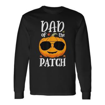 Vintage Pumpkin Dad Of The Patch Halloween Boys Girls For Dad Long Sleeve T-Shirt T-Shirt | Mazezy