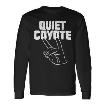 Vintage Quiet Coyote Long Sleeve T-Shirt - Thegiftio UK