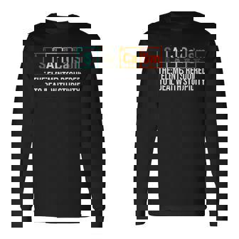 Vintage Sarcasm Elements Stupidity Chemistry Science Long Sleeve T-Shirt T-Shirt | Mazezy