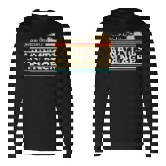 Vintage Special Edition Analytics Manager Long Sleeve T-Shirt | Mazezy