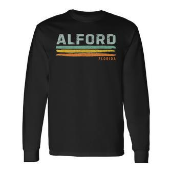 Vintage Stripes Alford Fl Long Sleeve T-Shirt | Mazezy
