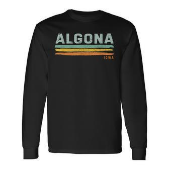 Vintage Stripes Algona Ia Long Sleeve T-Shirt | Mazezy