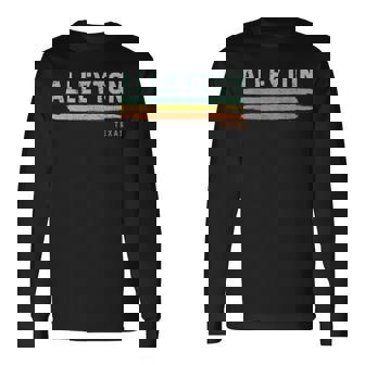 Vintage Stripes Alleyton Tx Long Sleeve T-Shirt | Mazezy