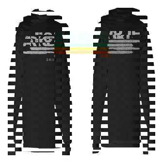 Vintage Stripes Arkoe Oh Long Sleeve T-Shirt | Mazezy
