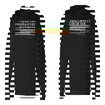 Vintage Stripes Arlington Heights Pa Long Sleeve T-Shirt | Mazezy