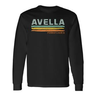 Vintage Stripes Avella Pa Long Sleeve T-Shirt | Mazezy