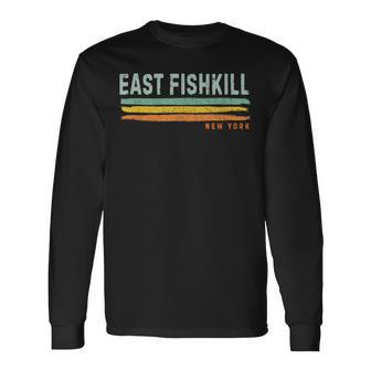 Vintage Stripes East Fishkill Ny Long Sleeve T-Shirt | Mazezy