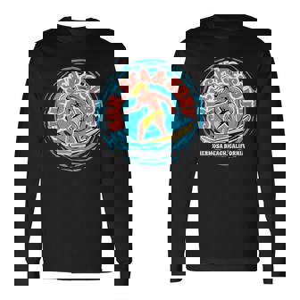 Vintage Sun Sea Surf Hermosa Beach California Retro Surfing Long Sleeve T-Shirt | Mazezy