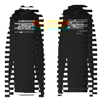 Vintage Sunset Stripes Apison Tennessee Long Sleeve T-Shirt | Mazezy