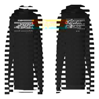 Vintage Sunset Stripes Aripeka Florida Long Sleeve T-Shirt | Mazezy