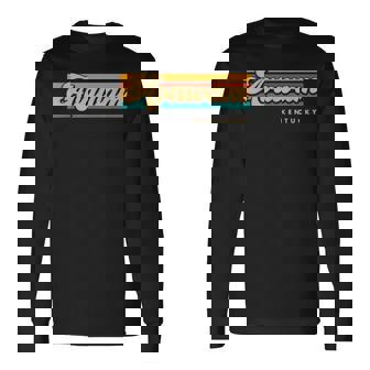 Vintage Sunset Stripes Avawam Kentucky Long Sleeve T-Shirt | Mazezy