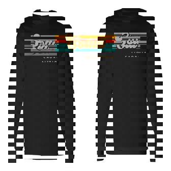 Vintage Sunset Stripes Cotati California Long Sleeve T-Shirt | Mazezy