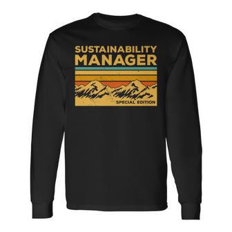 Vintage Sustainability Manager Long Sleeve T-Shirt | Mazezy