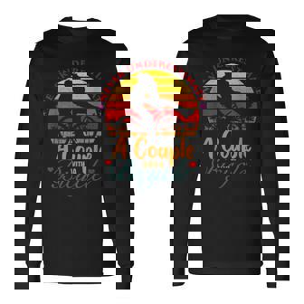 Vintage Never Underestimate A Couple With A Bicycle Cyclist Long Sleeve T-Shirt | Mazezy