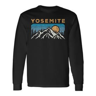Vintage Yosemite California Retro National Park Souvenir Long Sleeve T-Shirt - Seseable