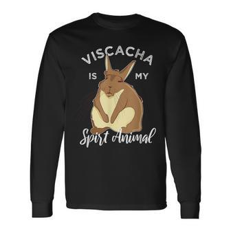 Viscacha Vizcacha Cute Chinchilla Rodent Lazy Sleepy Long Sleeve T-Shirt | Mazezy