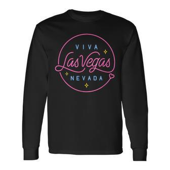 Viva Las Vegas Nevada Long Sleeve T-Shirt - Seseable