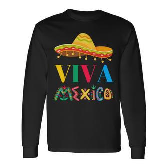 Viva Mexico Maracas Mexico Independence Viva Mexico Carbones Long Sleeve T-Shirt T-Shirt | Mazezy