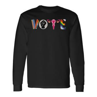 Vote Banned Books Reproductive Rights Blm Political Activism Long Sleeve T-Shirt - Monsterry UK