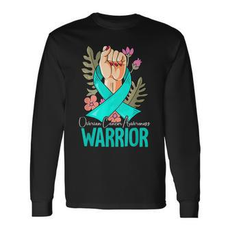 Warrior Ovarian Cancer Awareness Long Sleeve T-Shirt | Mazezy