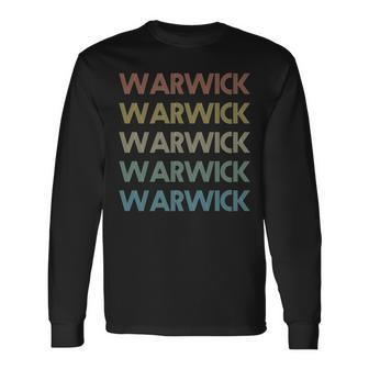 Warwick Rhode Island Pride Vintage State Ri Retro 70S Long Sleeve T-Shirt T-Shirt | Mazezy